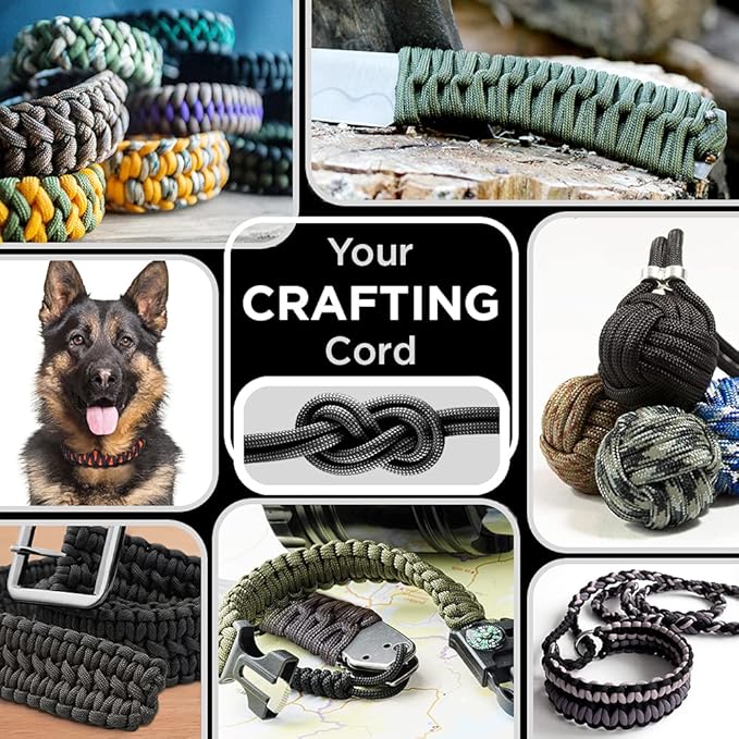 TECEUM Paracord Type III 550 Basalt – 1000 ft – 4mm – Tactical Rope MIL-SPEC – Outdoor para Cord –Camping Hiking Fishing Gear and Equipment – EDC Parachute Cord – Strong Survival Rope 409