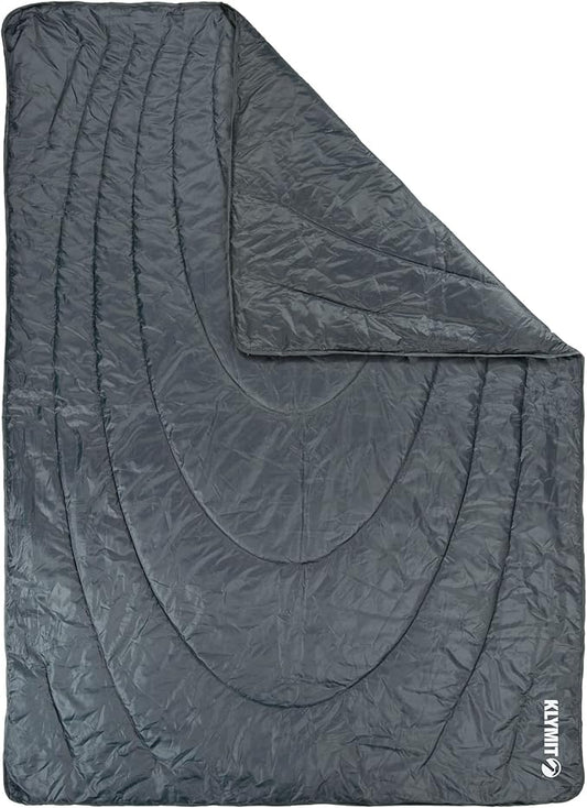 Klymit Horizon Travel Packable Camping Blanket and Comforter, Blue/Black