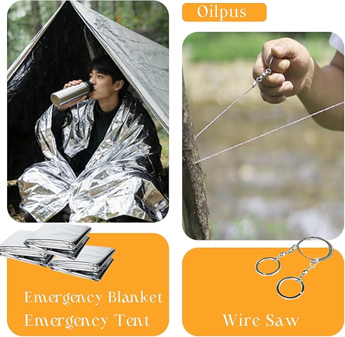 Olipus All in One Survival First Aid Kit IFAK EMT Molle Trauma Pouch Compact Emergency Survival Gear for Home Car Camping Hiking Earthquake