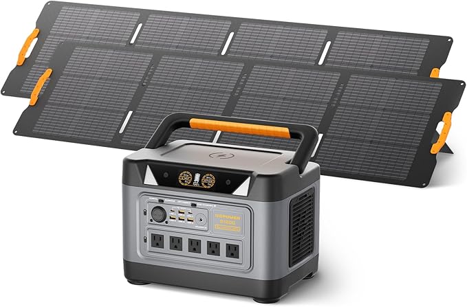 UDPOWER S1200 Solar Generator with 420W Solar Panel, 1190Wh LiFePO4 Battery 1200W (Surge 1800W) AC Output with UPS, 1.5H to 80% Fast Charge, Power Station for Home Backup/Outdoor/RVs/Emergency
