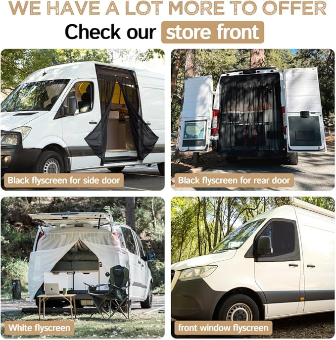 Living in a Bubble Insulated Blackout Front Window Covers for Mercedes Benz Sprinter, Campervan Accessories, Vanlife Must Have Sun Shades and Van Life Essentials (Pair) (Sprinter 2007-2018 (NCV3))