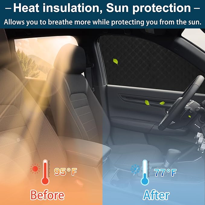 XCBYT Car Window Shades for 2017-2022 CRV | 2-in-1 Breathable Mesh & Blackout Side Window Covers | UV Protection & Privacy for Baby Naps, Camping & Car Rest (4 PCS)