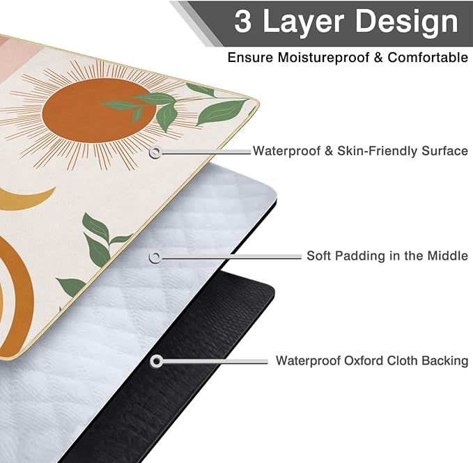 Supfitness Extra Large Picnic Blankets Waterproof Foldable (80"x 80") Boho Beach Blanket Waterproof Sandproof,3-Layer Thicking Mat Outdoor Packable Camping Blanket