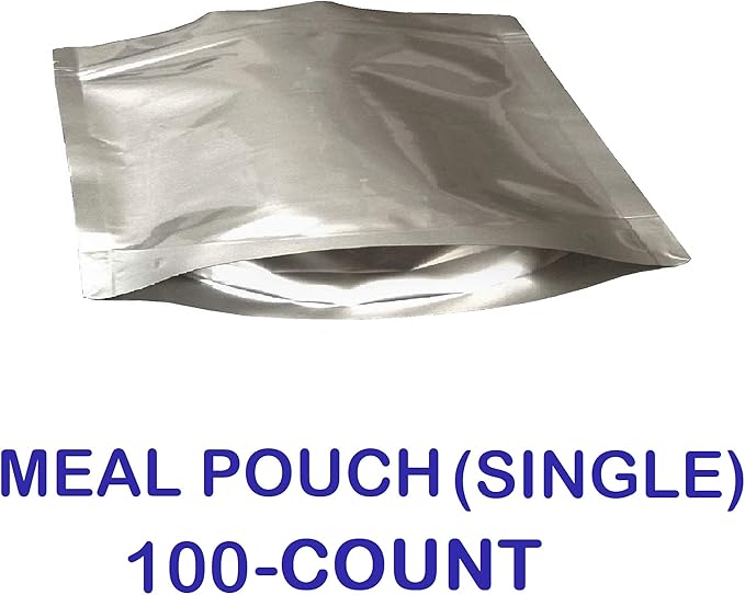 7 Mil Zip Top Mylar Bags Stand Up Gusseted Pouch (100, MEAL POUCH (SINGLE) 8.5 x 6.5 x 2)