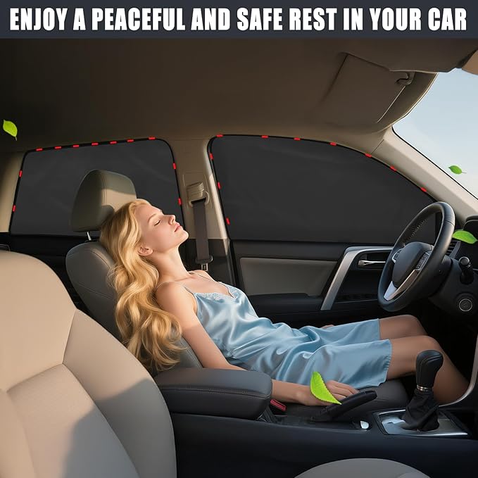 ZATOOTO Car Window Shades for Honda CR-V 2017-2022, 4 Pcs Magnetic Car Window Covers - 100% Block Light Privacy Curtains, Side Window Sun Shade for Baby Breastfeeding, Sleeping, Camping