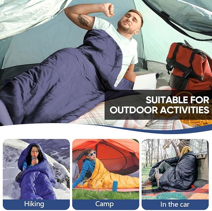 OBTANIM Sleeping Bags Portable Waterproof Camping Sleeping Bag for Adults Kids 4 Seasons Cold Weather or Warm Backpacking Hiking Travel Indoor Outdoor Use