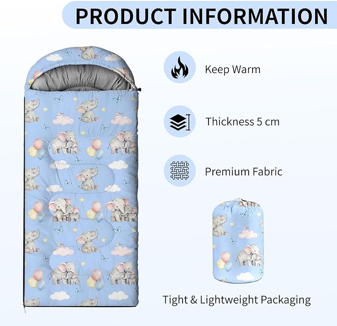 Camping Sleeping Bags, Lightweight Waterproof Sleeping Bag and Compact with Compression Sack for Outdoor