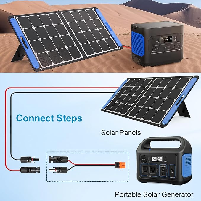 10AWG 10FT Solar to XT60i Extension Cable 3 6 10 35 50 75 100FT Heavy Duty Adapter Cable Connector XT60i Wire for Portable Power Station, Solar Panel, RV, Battery, Renewable energy Applications