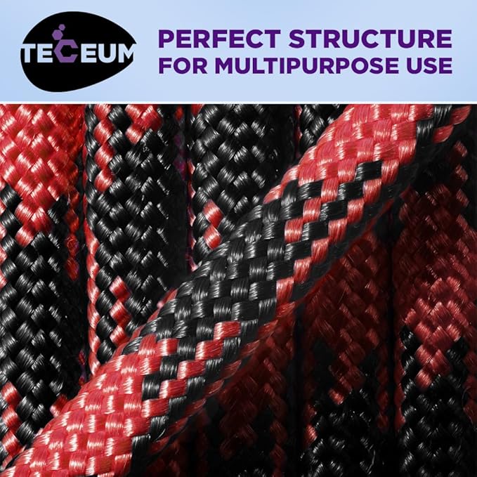 TECEUM Reflective Paracord Rope 1000 – 1000ft/200ft/100ft/50ft – 40+ Colors – Glow in The Dark – para Cord – Utility Rope for Survival, Hunting & Camping Gear – Nylon String, Camping Rope, Tent Cord