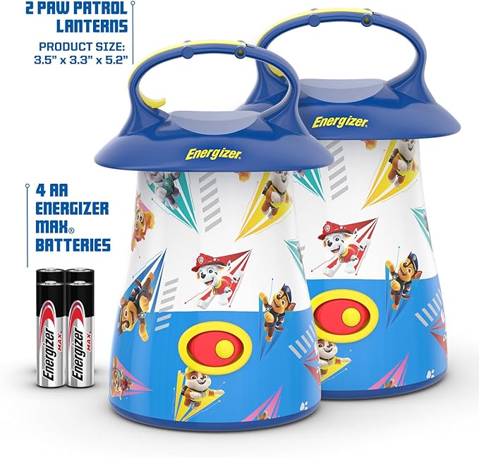 Energizer PAW Patrol Lanterns (2-Pack), Paw Patrol Toys for Boys and Girls, Great Lightweight LED Lantern for Kids (Batteries Included)