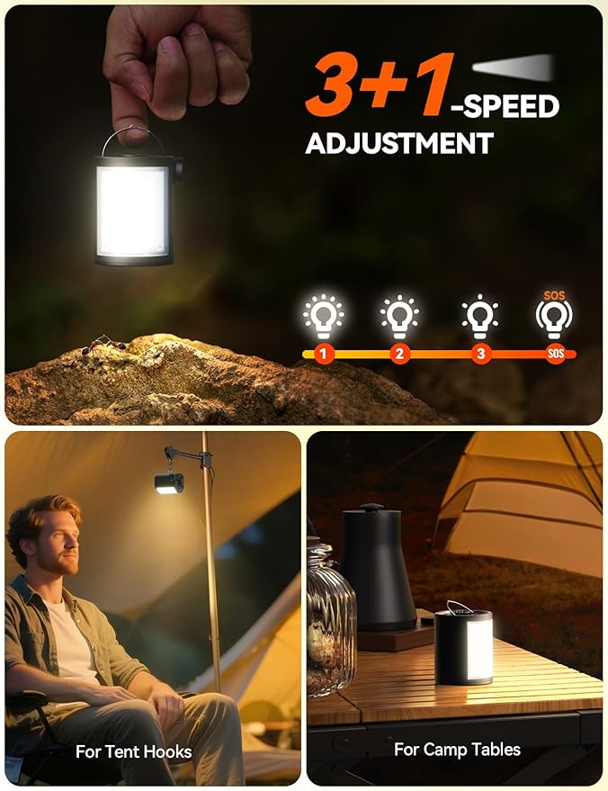 JOYROOM Air Pump for Inflatables, 3600 mAh Battery & Camping Light Portable Air Pump, 4.8kPa Ultra-Fast and Mini Electric Air Mattress Pump