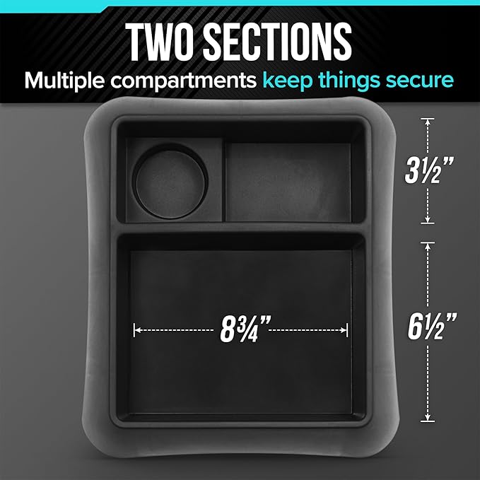 Moblorg Heavy Duty Storage Organizer for Vehicle Trunk, Garage, Under Sink Organizer, Recycled Plastic, Made in USA (Black)