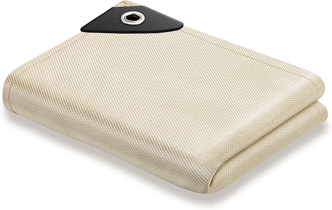 Welding Blanket Fire Resistant Large 6x8 ft - Fiberglass Flame Retardant Fabric 1022 °F High Temp Heat Shield Blankets Insulation Mat for Soldering, Grill, Industrial, Smoker, Camping