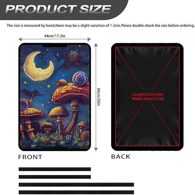 Window Shade Cover for RV Door, Mushroom Snail Foldable Camper Door Window Shade Sun Blackout Window Shield Cover with Sticky Design & Hook and Loop for Trailers
