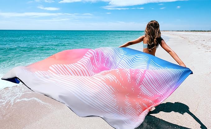 HIHOHO Beach Blanket Waterproof Sandproof Extra Large Beach Mat 79" X 83"/120"x108"for 1-8 Adults Quick Drying Durable Outdoor Picnic Mat for Beach Travel Camping Hiking