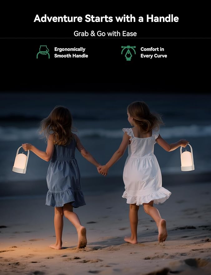 Tubicen Portable LED Lantern Table Lamp Battery Operated Rechargeable Cordless Lamp for Table 4-Level Touch Dimmable Night Light for Camping Bedroom Dining Room Balcony Restaurant