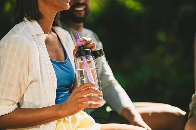 LifeStraw Sip Essential – Lightweight Water Filter Drinking Straw, Removes Bacteria, Parasites and Microplastics, Seaglass