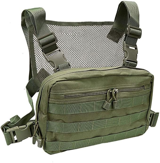 Croogo Universal Hands Free Radio Chest Rig Vest bag Harness Bag Rescue bag Front Pack Pouch Hip hop bag