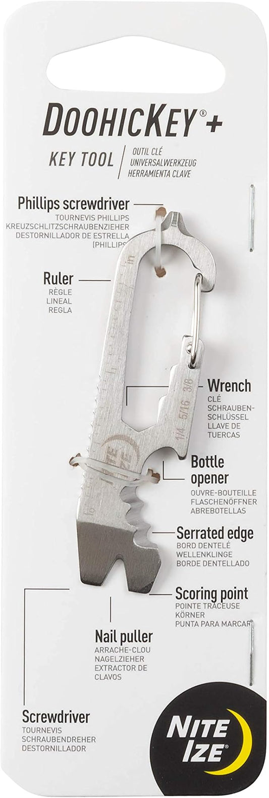 Nite IZE KMTSE-11-R3 DoohicKey Keychain Multi Tool, 1 Count (Pack of 1), Stainless Steel