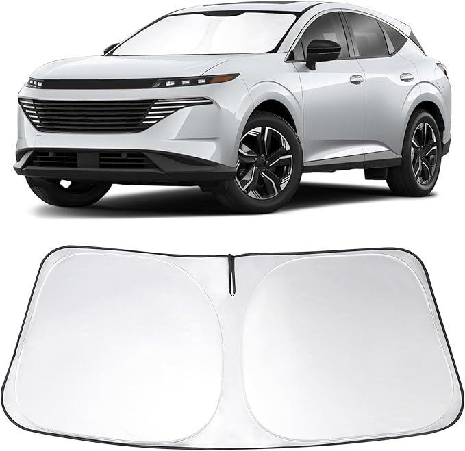 Windshield Sun Shade Custom Fit 2025 2026 Ni-ssan Murano Accessories Foldable Sunshade Front Window Shades Covers Protect Car from Sun Rays & Heat Damage Keep Car Cooler