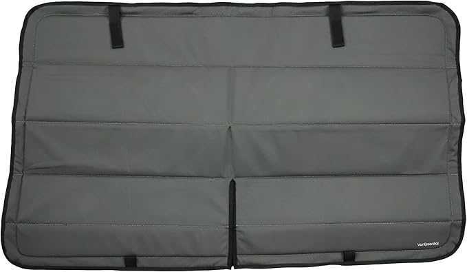 VanEssential Full Plastic Trim Sliding Door Window Cover Designed for Ford Transit Medium/High Roof Van Year 2015 to Current- Charcoal Gray