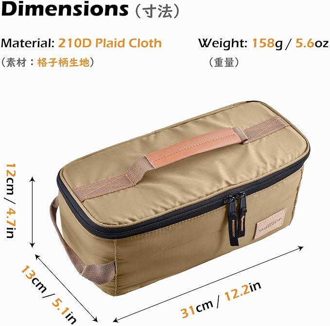 TRIWONDER Camping Travel Cookware Organizer Bag Cooking Utensils Storge Portable Pouch for Outdoor Barbecue Camping Cooking Spoon Chopsticks Organizing