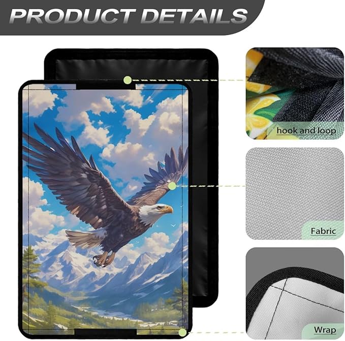 RV Door Window Shade Cover - RV Blackout Window Cover with Eagle Print,UV and Privacy Protection