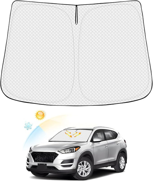 Canvcle Windshield Sun Shade for Hyundai Tucson 2016-2021 Thicken 6-Layer Front Window Sunshade Cover Sun Visor Shield Protector Block UV Rays Keep Vehicle Cool
