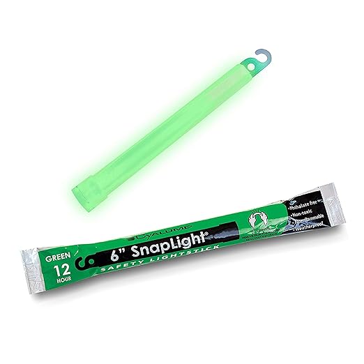 Cyalume Glow Sticks Military Grade Lightstick - Premium Green 6” SnapLight Emergency Chemical Light Stick with 12 Hour Duration (Bulk Pack of 30 Chem Lights)
