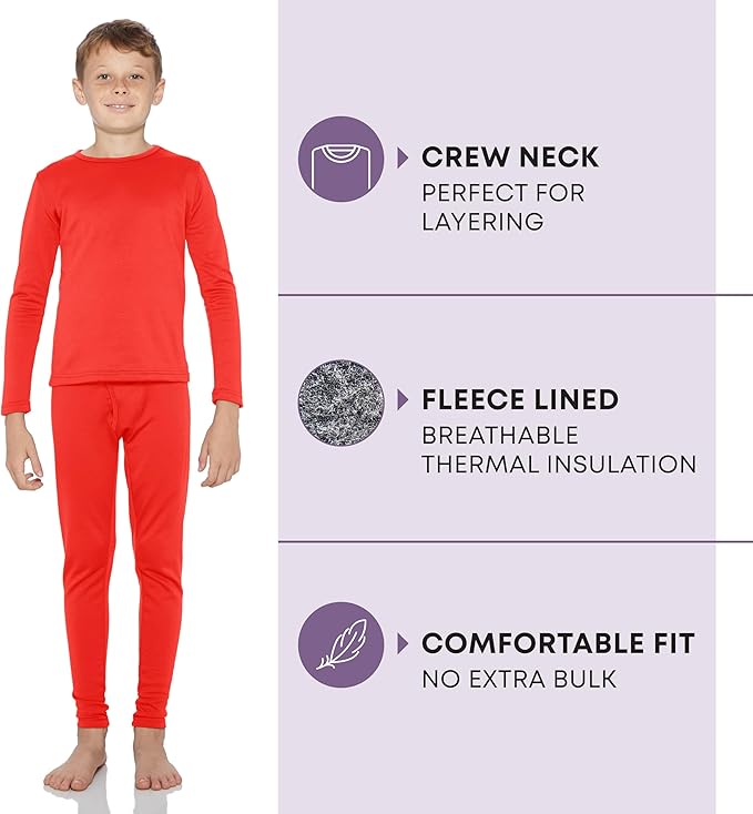 Rocky Thermal Underwear for Kids, Boys Thermals, Long Johns Underwear, Base Layer for Cold Weather/Skiing