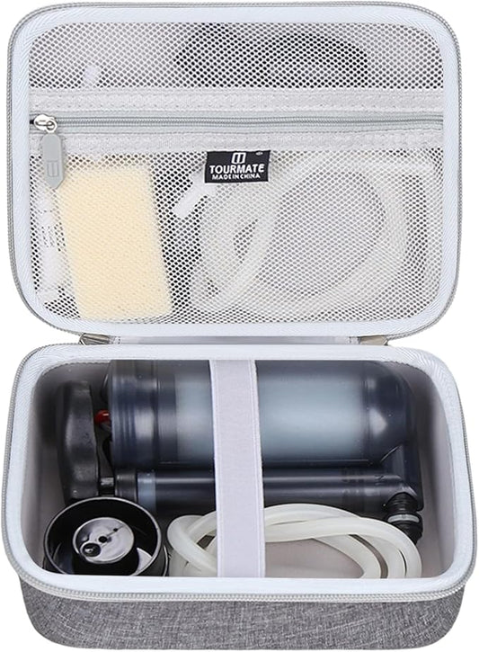 Tourmate Hard Storage Case for Katadyn Hiker Pro Hand Pump Water Filter, Protective Carrying for Drinking Straw, Squeeze Pouch and Other Accessories（Only Box）