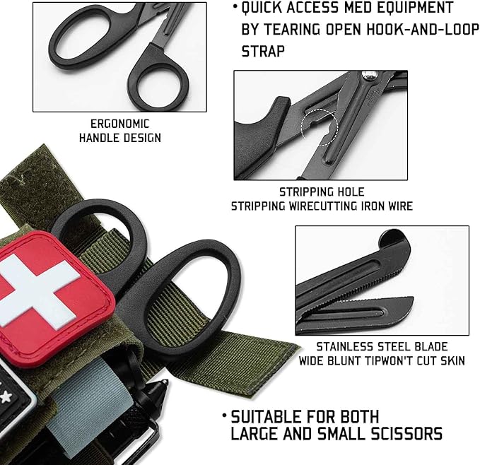 Upgrade 1000D Laser Cut Molle Tourniquet Holder, Heavy Duty Tactical Molle Tourniquet Pouch Holder