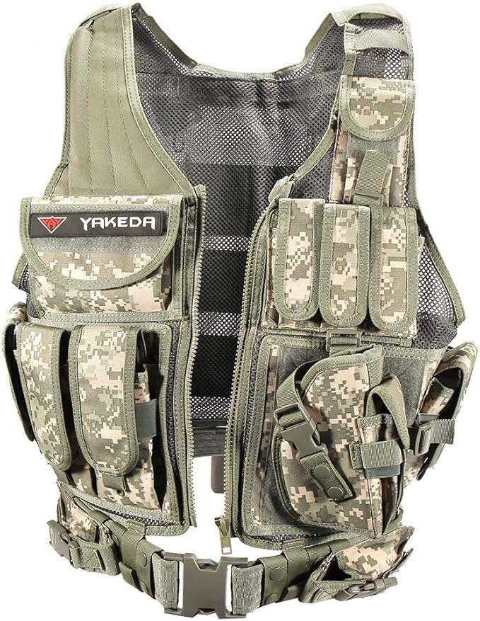 vAv YAKEDA Tactical Vest Outdoor Ultra-Light Breathable Training Airsoft Vest Adjustable for Adults