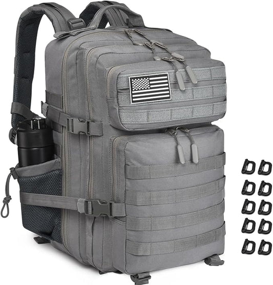 45L Tactical Backpack for Men Women, Military Assault Pack with MOLLE, Large 3 Day Bug Out Bag for Hiking Camping