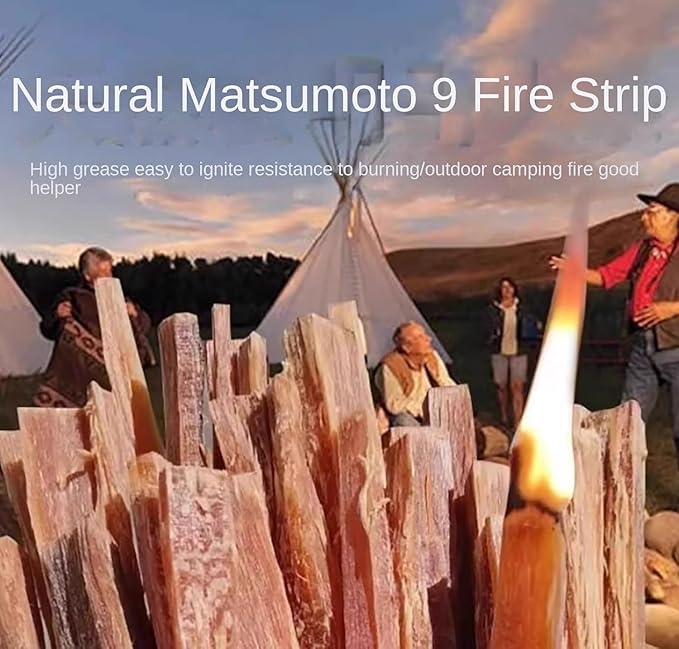 100% Natural Fire Starter Sticks - Resin Rich, Quick Light Firestarters for Wood Stove, BBQ, Bonfire, Camping Hiking & Emergency Kits