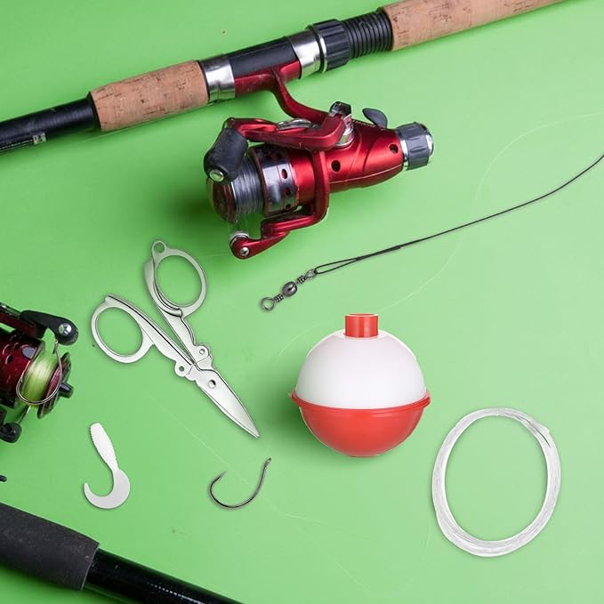 Soulchen Mini Fishing Kits Bulk for Shoe Box Fillers Emergency Fishing Survival Kit Accessories Gear for Beginner Stocking Stuffer Gift
