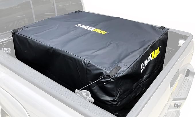 MaxxHaul Truck Bed Cargo Bag - 26 Cu. Ft. Heavy Duty Waterproof Carrier for Pickup Trucks & SUVs - 50"x40"x22" - Includes Bungee Cords (50130)