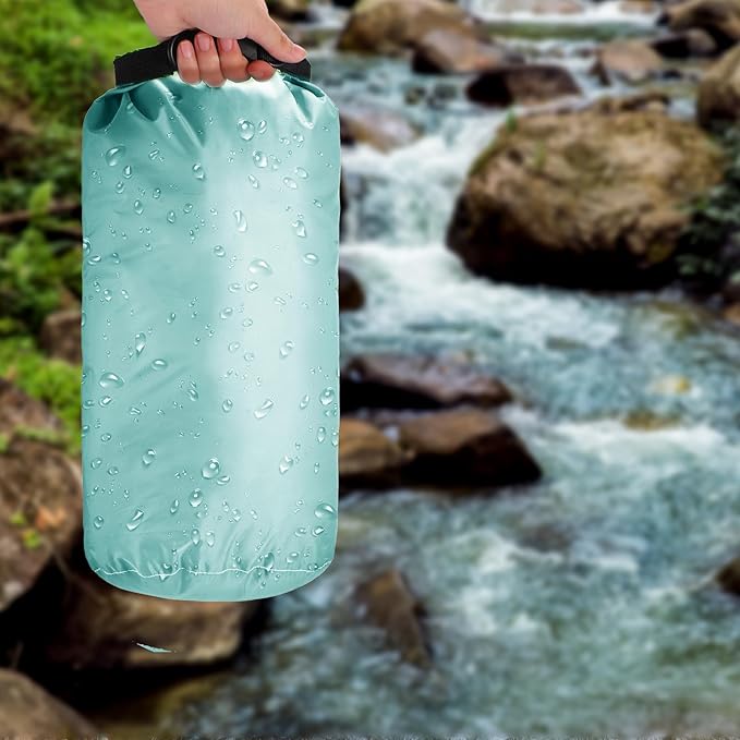Shappy 6 Pcs Waterproof Dry Bag Set Ultralight Stuff Sack 20/15/10/8/5/3L Backpacking Bag with Long Adjustable Strap Outdoor Keep Gear Dry Sack for Camping Kayaking Boating Hiking Travel