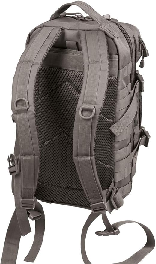 Mil-Tec Unisex Assault Pack - Rugged Durable Lightweight Ergonomic Versatile Tactical Outdoor Camping Hiking Backpack with Adjustable Padded Shoulder Straps & MOLLE Loops, Urban Gray, 20L