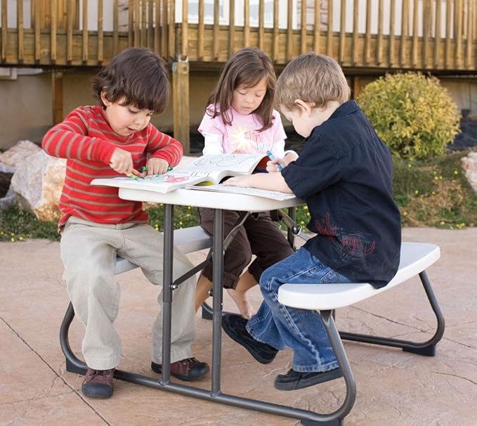 LIFETIME 280094 Kid's Picnic Table, Size 1, Almond