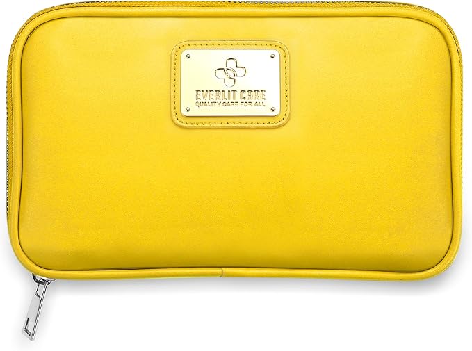 EVERLIT CARE Car First Aid Kit with Emergency Supplies Survival Gear Including Window Breaker Disposable Urine Bag Mountable Survival Kit for Family Travel in Car (Yellow)