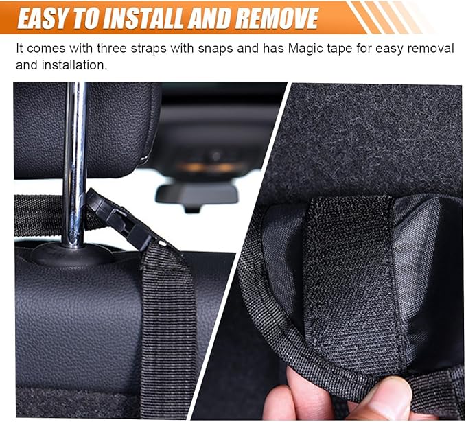 Car Trunk Organizer, Large Capacity Backseat Hanging Storage Bag with 4 Pockets, Waterproof Foldable Car Interior Organizing Accessories, Universal for SUV, Truck, Van, MPV (Blue)