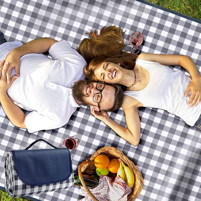 Lchkrep Picnic Blanket Beach Blankets 80"x60" Large Sandproof Waterproof Camping Portable Travel Blanket Play Mat for Outdoor Indoor Family Beach Park Grass,Hiking, Music Festival