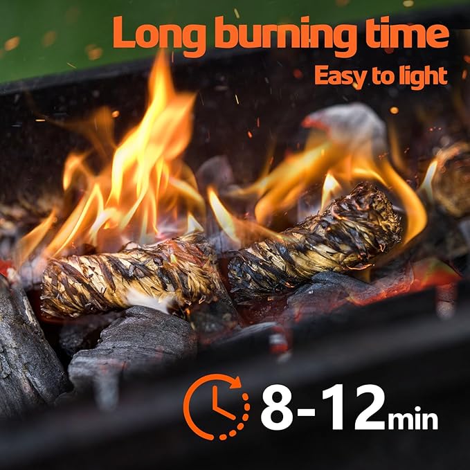 150 PCS Fire Starters for Campfires Grill BBQ Camping Fireplace Fire Pit, Quick Light Wood Charcoal Fire Starter, Waterproof-Natural Fire Starters Camping fire Starter Charcoal Starters