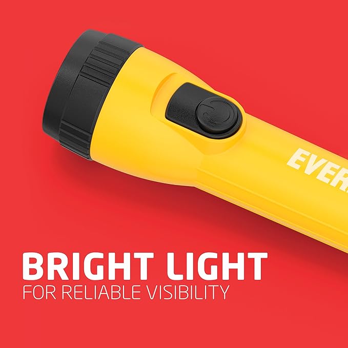 Eveready LED Flashlight Bright Reliable Flashlights for General Purpose, Great for Camping, Car, Emergency Storm Power Outage Handheld Flashlight (Batteries Included)
