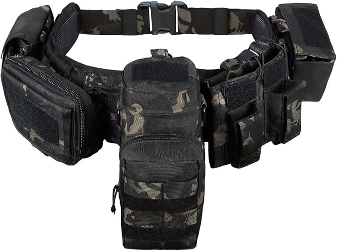 YAKEDA Tactical Battle Belt Duty Belt Law Enforcement Utility Belt Police Belt Set 5 PCS