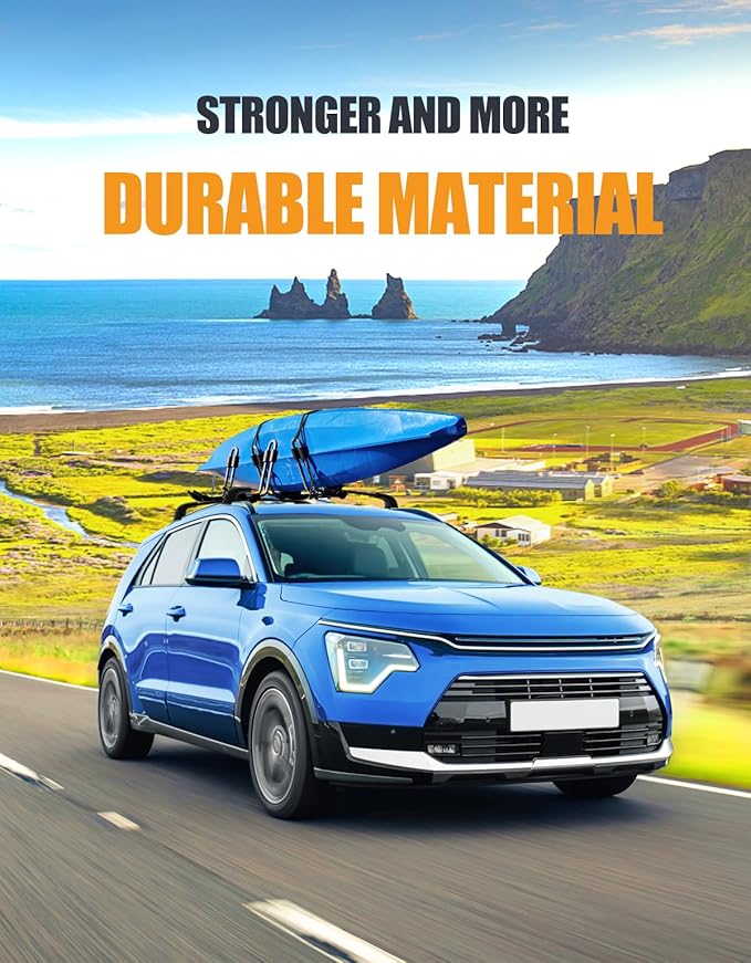 KINGGERI 300lbs Roof Rack Cross Bars Compatible with Kia NIRO 2023 2024 2025 2026 with Flush Side Rails, Lockable Heavy Duty Aluminum Roof Rails Crossbars Rooftop Cargo Carrier Luggage Black