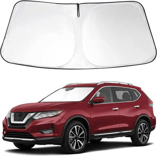 Windshield Sun Shade Custom Fit 2014-2020 Ni ssan Rogue Accessories (NOT for Rogue Sport & 2021 Rogue 3rd Gen. T33) Front Window Covers Sunshade Sun Visor Protector