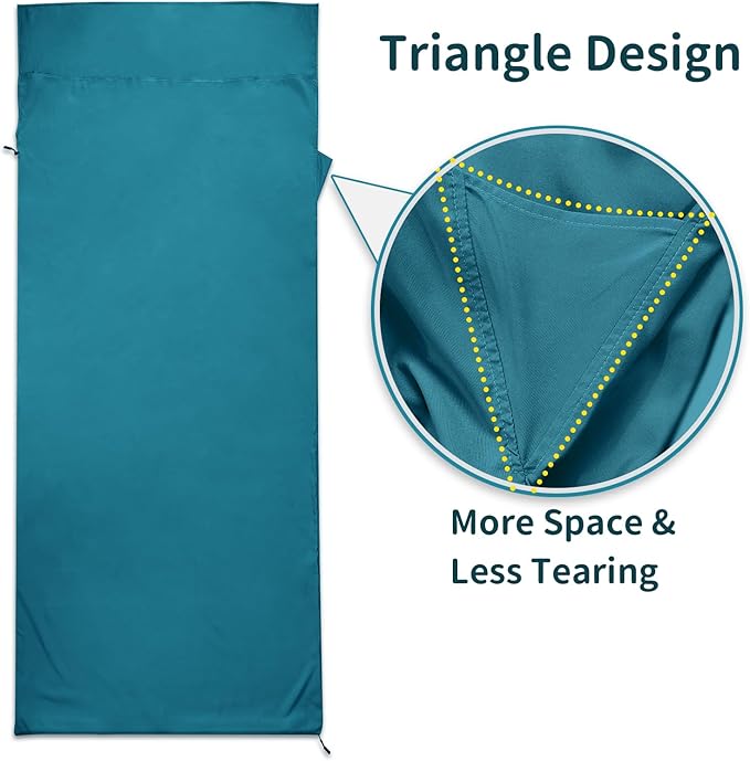 Sleeping Bag Liner,14oz Ultralight Sefl Tan Sleep Sack with 2 Way Zipper, Expose Feet Separately, Adult Sleep Sack & Travel Sheets for Camping, Hiking, Traveling Backpacking,Hotel