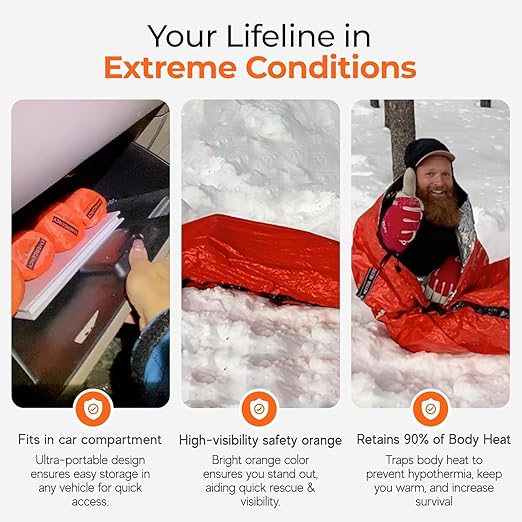 Sierra Madre Survival Bundle – Pure Water Straw with Emergency Mylar Sleeping Bag – Ultralight, Portable Gear for Camping, Hiking & Emergency Preparedness